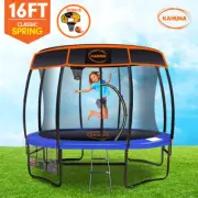 Kahuna 16ft Trampoline Safety Net Spring Pad Cover Mat Roof Shoe Bag- Blue