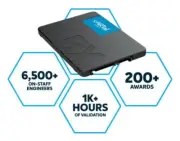Crucial BX500 4TB 2.5' SATA3 6Gb/s SSD - 3D NAND 540/500MB/s 7mm 1.5 mil MTBF 3y