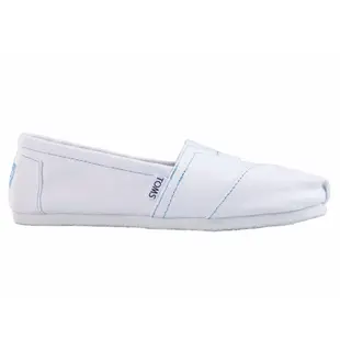 【26cm】TOMS 女 經典 白色 素面 Classic Canvas 純色 舒適 休閒鞋 平底鞋 懶人鞋 帆布鞋