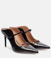[Malone Souliers] Malone Souliers Maureen 85 croc-effect leather pumps AU 6 black
