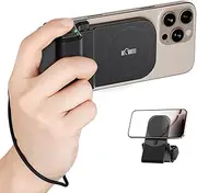 Kiwifotos Magnetic Phone Camera Snap Grip, Phone Tripod Mount Adapter Handle Holder with Remote Control Shutter Powered by Type C for iPhone 16 15 14 13 12 Smartphone Selfie Vlog Video Shooting