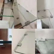 2pcs Semicircle Glass Clamps Shelf Bracket Balustrade Handrail