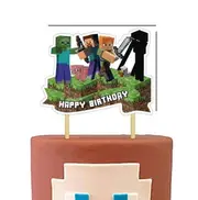 Minecraft Birthday Cake Topper Party Supplies Birthday Decorations