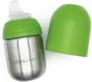 Lion & Lady Stainless Steel Toddler Spout Bottle Sippy Cup, 210Ml 18/8 Brushed S