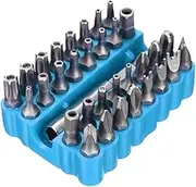 33pcs Tamper Proof CRV6150 Screwdriver Bit Set with Magnetic Holder for Any Drills Screwdriver Nutdrivers Bits Hand Tools with Storage Case