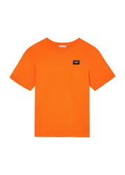 Dolce & Gabbana Kids Logo Cotton T-shirt (8-13 Years) - Orange - 12Y+ (13 Years) 12Y+ (13 years)