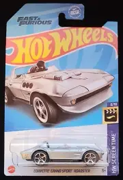 Hot Wheels Corvette Grand Sport Roadster SILVER HW Screen Time 8/10