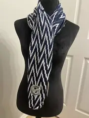 EMERSON STREET WOMEN'S GEORGETOWN HOYAS INFINITY SCARF BLUE/WHITE KNIT . NWT