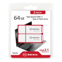 在飛比找momo購物網優惠-【SEKC】SDU50 64GB USB3.1隨身碟(2入組