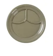 Yanco China NC-510S Nu-Classic Sand Melamine 9.5" dia. 3 Compartment Plate