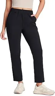 Yogipace Petite/Regular/Tall Women's 7/8 Stretch Ankle Pant with Pockets for Golf Travel Commute Lounging