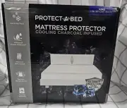New Protect A Bed Cooling Charcoal Infused Mattress Protector King Size