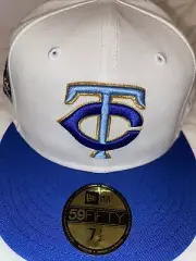 7 1/2 minnesota twins white/blue 60 seasons icy blue bottom fitted hat