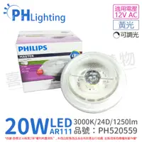 在飛比找PChome24h購物優惠-(2入) PHILIPS飛利浦 LED 20W 930 30