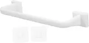ABOOFAN 2Pcs Adhesive Towel Bar for Bathroom Kitchen No Drill Space Saving Design Sturdy White Towel Holder Easy Installation Accessories