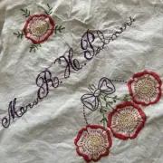 Vintage Hand Embroidered quilt Blocks (12)
