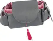 Toyvian Portable Diaper Organizer Bag Stroller Hanging Storage for Nappies Essentials Lightweight Design with Capacity for Travel Daily Use Stylish Tassel Appearance
