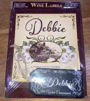 2PK PERSONALISED WINE LABELS VINTAGE W GIFT TAGS NAMES ‘Debbie’ GIN WHISKEY