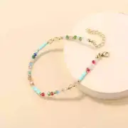 Colorful Beaded Anklet Boho Style Ankle Bracelet For Women