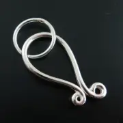 Sterling Silver Huge Hook Clasp (Sold Per 1 Set)