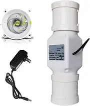 Small Duct Blower Fan 2 Inch Ventilation Exhaust 12V 18W Inline Booster Grow Tent with 50mm PVC Duct Interface, Air Circulation Vent Blower for Pet Air Filtration Hydroponics Basements Vent