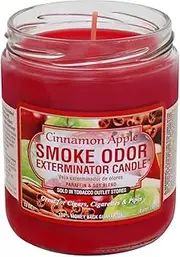Smoke Odor Exterminator 13 oz Jar Candles Cinnamon Apple, (3)