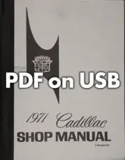 1971 Cadillac Shop Manual and Body Service USB Calais Deville Eldorado Fleetwood (for: Cadillac)