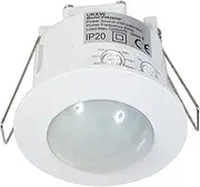 UKEW Recessed 360 Degree PIR 1200W Ceiling Motion Sensor Light Switch - White - 360 Detection, Adjustable Time Delay, Lux Control