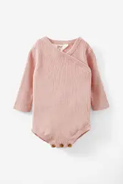 [Cotton On Kids] Cotton On Kids - Organic Rib Knit Cross Over Tie Bubbysuit - Zephyr TEENY ZEPHYR