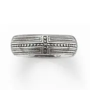 40% SALE!- Genuine Thomas Sabo Oxidised Beaded Ring Size 54 TR1942-54 - RRP $249