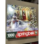 Springbok Home for Christmas 1000 Pc Puzzle Snowman Holiday 2022 New SEALED