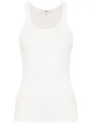 [AGOLDE] sleeveless ribbed-knit top L White