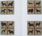 Dog Coasters Hand Painted Needlepoint Canvas