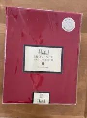 Valentines Red Hotel Provence 60" x 84" Cotton Blend Tablecloth Made In Pakistan