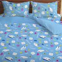 在飛比找蝦皮商城優惠-三麗鷗 可愛新幹線 單人 雙人 床包 床罩 薄被套 涼被 冬