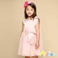 在飛比找momo購物網優惠-【Azio Kids 美國派】女童 洋裝 大蝴蝶結肩立體花朵