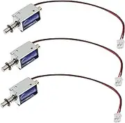 BESTOYARD 3pcs Mini Solenoid Electromagnet Pull Push Open Frame for Vending Machines Household Appliances Office Equipment Fast Operation Seconds Practical Design High Efficiency