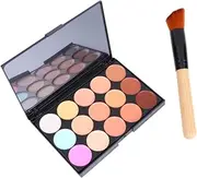 Colors Concealer with Powder Brush Versatile Face Makeup for All Skin Includes Oblique Head Brush for Easy Application and Blending
