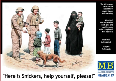 Here is Snickers help yourself please! War Plastic model 1/35 Master Box 35159