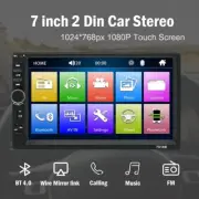7 inch 2din HD Car Stereo Touch Screen Bluetooth FM Adapter Mirror Link AUX USB