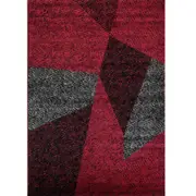 Jasmine FE158 Dark Red Black Modern Rug