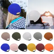 Men And Women Outdoor Solid Color Knitted Cotton Hat Sunscreen Running New