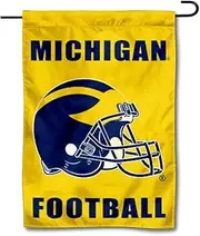 College Flags and Banners Co. Michigan Wolverines Football Helmet Garden Flag