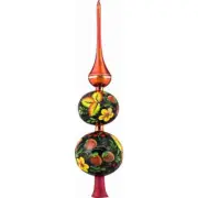 Glitterazzi by Joy To The World Glass Christmas Finial Tree Topper
