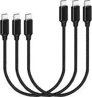 240W USB C Cable 30cm, SUMPK Short USB C to USBC Cable Compatible for iPhone 15 Pro/15 Plus/15 Pro Max, MacBook Pro/Air, iPad Pro/Air, Dell XPS
