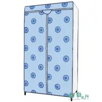 在飛比找momo購物網優惠-【Sanho 三和牌】LTK型點點天空藍收納套管衣櫥組/衣櫥