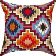 Tapestry Pillow Cover DIY kit "Puebla" Needlepoint kit Printed canvas