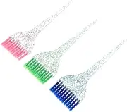 DECOMELODY 3Pcs Hair Dye Applicator with Comfortable Handle Creative Tint Brush for Salon Home Use for DIY Hair Coloring and Highlighting Applications