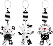 JWQFBC Crib Mobile Hanging Rattles with Soft Animal Shapes for Infant
