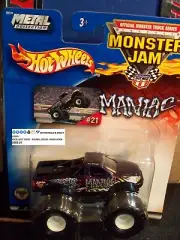 2002 HOT WHEELS #21 MONSTER JAM MANIAC BLK AMER CA TL